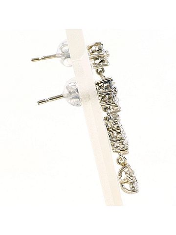 Unbranded PT900 Platinum Earrings with 0.25ct Diamonds, Total Weight 2.0g, Like New Condition. (view 2)