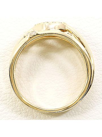Unbranded K10 10K YG Yellow Gold Ring with 0.20ct Diamond, Total Weight 2.3g, Like New Condition. (view 2)