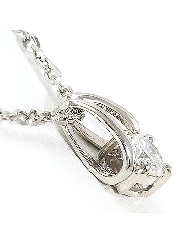 Unbranded PT900 Platinum / PT850 Necklace with 0.31ct Diamond (VS1 clarity), Certified, Total Weight 4.8g, 50cm Length, Like New Condition. (view 2)