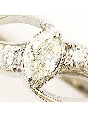 Unbranded PT900 Platinum Ring, 1 Diamond (0.323ct) and 0.24ct (SI2 clarity), with Certificate of Authenticity, Total Weight 8.2g, Like New Condition. (view 2)