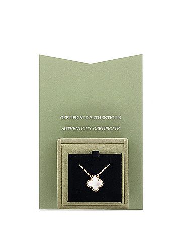 Van Cleef & Arpels Vintage Alhambra Pendant Necklace 18K Yellow Gold and Mother of Pearl (view 2)