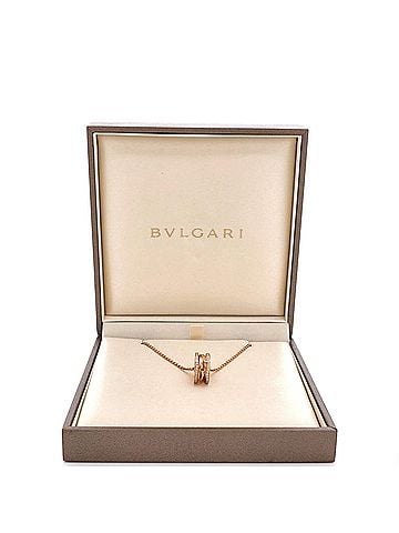 Bvlgari B.Zero1 Open Design Legend Zaha Hadid Pendant Necklace 18K Rose Gold with Diamonds (view 2)