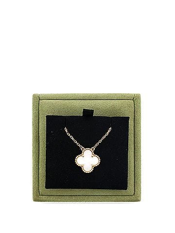 Van Cleef & Arpels Vintage Alhambra Pendant Necklace 18K Yellow Gold and Mother of Pearl (view 2)