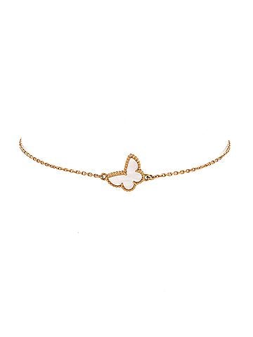 Van Cleef & Arpels Sweet Alhambra Butterfly Bracelet 18K Yellow Gold and Mother of Pearl (view 1)