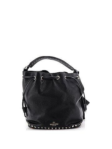Valentino Garavani Rockstud Top Handle Bucket Bag Leather Medium (view 2)