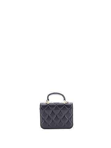 Chanel Top Handle Flap Coin Purse with Chain Quilted Lambskin (view 2)