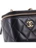 Chanel 100% Leather Black Tiny CC Link Vanity Case with Chain Quilted Caviar Mini One size - photo 6