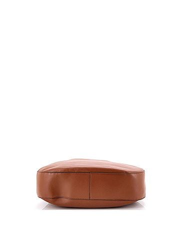 Prada Triangle Logo Curved Hobo City Calf Large (view 2)