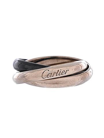 Cartier Trinity Ring 18K White Gold and Ceramic (view 1)