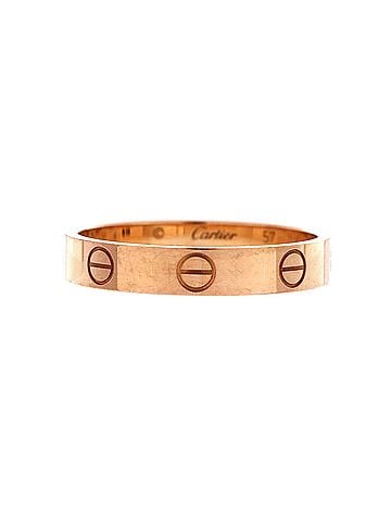 Cartier Love Wedding Band Ring 18K Rose Gold (view 1)
