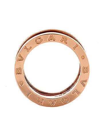 Bvlgari B.Zero1 Design Legend Zaha Hadid Three Band Ring 18K Rose Gold with Diamonds (view 2)