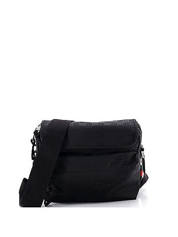 Gucci Web Flap Crossbody Bag Guccissima Nylon Medium (view 1)