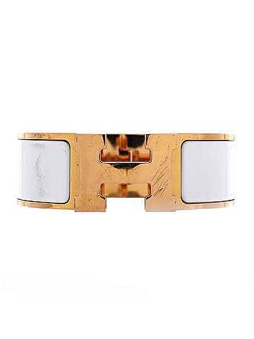 Hermès Clic Clac H Bracelet Metal and Enamel Wide (view 1)