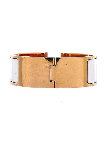 Hermès Clic Clac H Bracelet Metal and Enamel Wide (view 2)