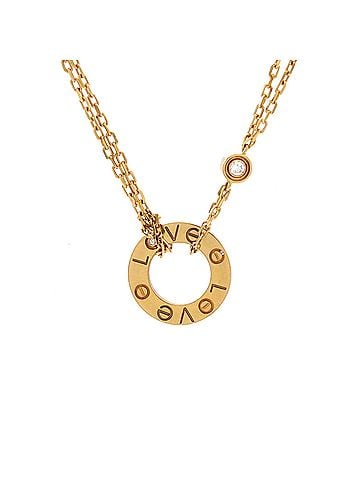 Cartier 2 Diamonds Love Pendant Necklace 18K Yellow Gold and Diamonds (view 1)