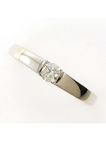 Unbranded PT900 Platinum Ring, 1 Diamond (0.17ct), Total Weight 2.6g, Like New Condition. (view 1)