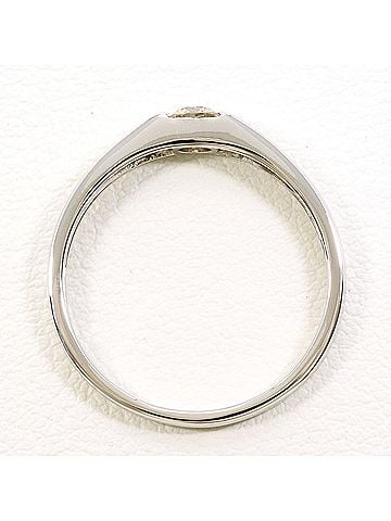 Unbranded PT900 Platinum Ring, 1 Diamond (0.17ct), Total Weight 2.6g, Like New Condition. (view 2)