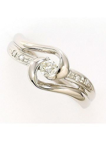 Unbranded PT900 Platinum Ring, 1 Diamond (0.12ct), Total Weight 3.3g, Like New Condition. (view 1)