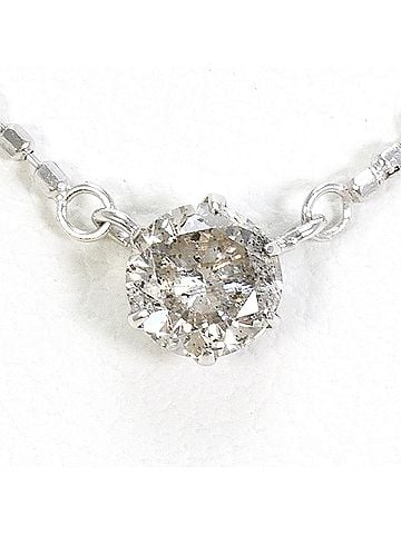 Unbranded K10 10K WG White Gold Necklace with 0.25ct Diamond, Total Weight 1.2g, 44cm, Like New Condition (view 1)