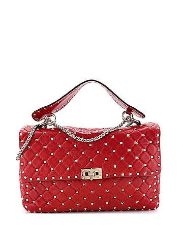 Valentino Garavani Rockstud Spike Flap Bag Quilted Leather Large (view 1)