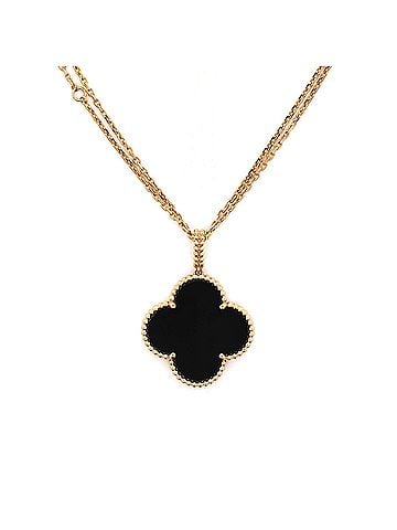 Van Cleef & Arpels Magic Alhambra Long Necklace 18K Yellow Gold and Onyx (view 1)