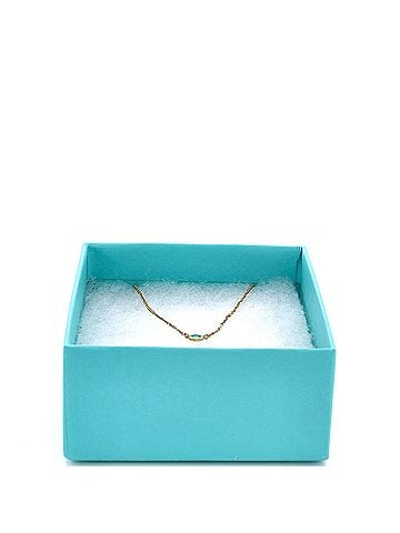 Tiffany & Co. Elsa Peretti Color By The Yard Pendant Necklace 18K Yellow Gold with Emerald .07CT (view 2)