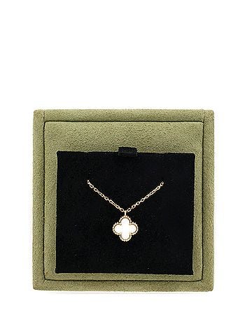 Van Cleef & Arpels Sweet Alhambra Pendant Necklace 18K Yellow Gold and Mother of Pearl (view 2)