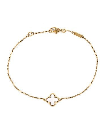 Van Cleef & Arpels Sweet Alhambra Bracelet 18K Yellow Gold and Mother of Pearl (view 1)