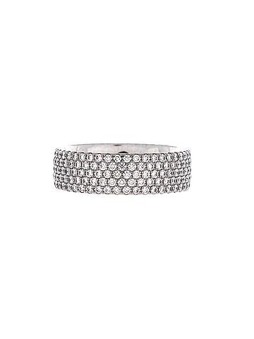 Tiffany & Co. Metro 5 Rows Ring 18K White Gold and Diamonds (view 1)