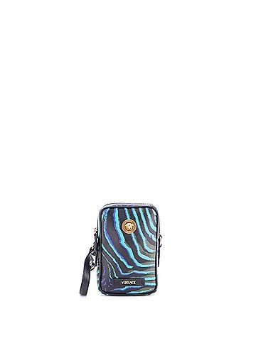 Versace Medusa Biggie Pouch Crossbody Bag Printed Leather Micro (view 1)