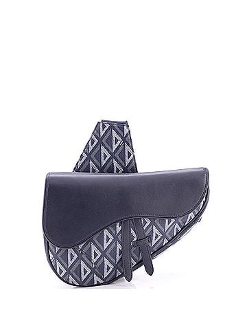 Christian Dior Saddle Crossbody Bag CD Diamond Coated Canvas and Leather (view 1)