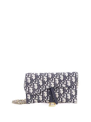 Christian Dior Saddle Chain Wallet Oblique Canvas (view 1)