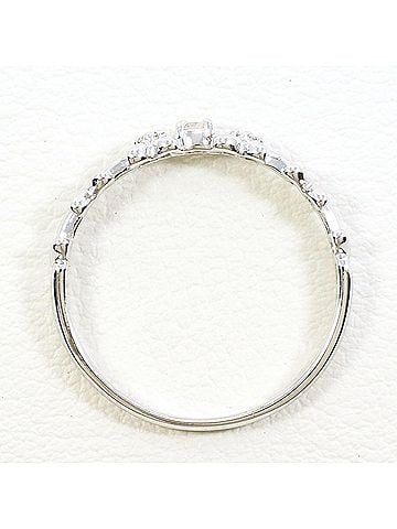 Unbranded K14 14K WG White Gold Ring with Diamond (no carat marking), Total Weight 1.1g, Like New Condition. (view 2)