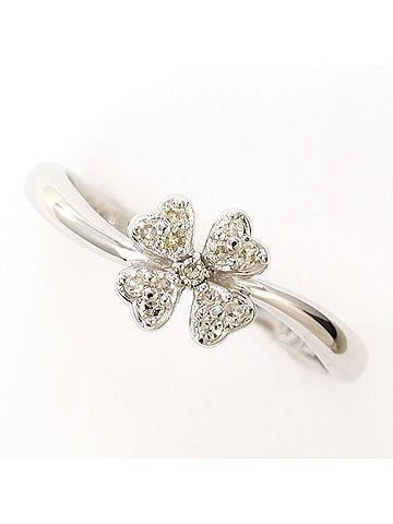 Unbranded K14 14K WG White Gold Ring with 1 Diamond (0.10 ct), Total Weight 1.6g, Like New Condition. (view 1)