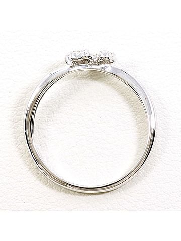 Unbranded K14 14K WG White Gold Ring with 1 Diamond (0.10 ct), Total Weight 1.6g, Like New Condition. (view 2)