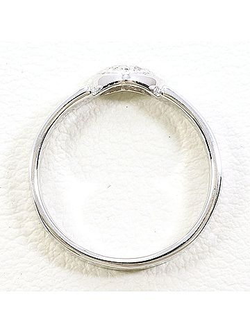 Unbranded K10 10K WG White Gold Ring with Diamond (No carat marking), Total Weight 1.5g, Like New Condition. (view 2)