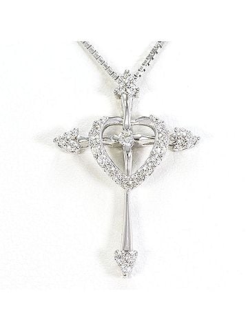Unbranded K14 14K WG White Gold Necklace with Zirconia, Total Weight 3.5g, 40cm, Like New Condition (view 1)