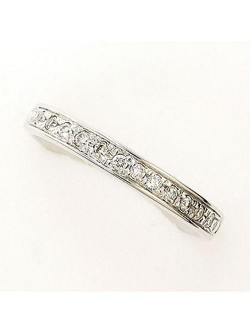 Unbranded K10 10K WG White Gold Ring with 0.09ct Diamond, Total Weight 1.8g, Like New Condition. (view 1)