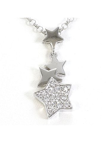 Unbranded K14 14K WG White Gold Necklace with Zirconia, Total Weight 3.6g, 40cm, Like New Condition (view 1)