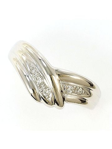 Unbranded PT850 Platinum Ring, 1 Diamond (0.05ct), Total Weight 3.5g, Like New Condition. (view 1)