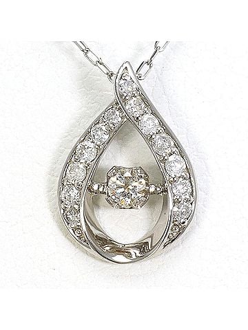 Unbranded PT900 Platinum / PT850 Necklace with 0.15 ct Diamond, Total Weight 1.6g, 45cm, Like New Condition (view 1)