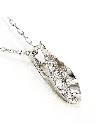 Unbranded PT900 Platinum / PT850 Necklace with 0.15 ct Diamond, Total Weight 1.6g, 45cm, Like New Condition (view 2)