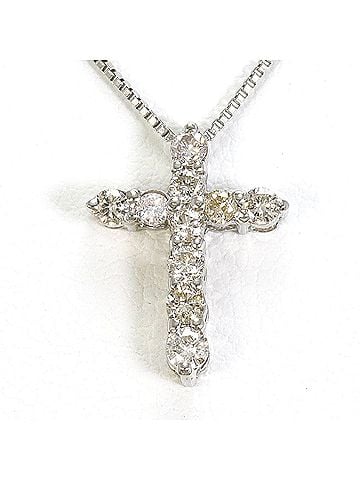 Unbranded PT900 Platinum / PT850 Necklace with 0.30 ct Diamond, Total Weight 2.8g, 40cm, Like New Condition. (view 1)