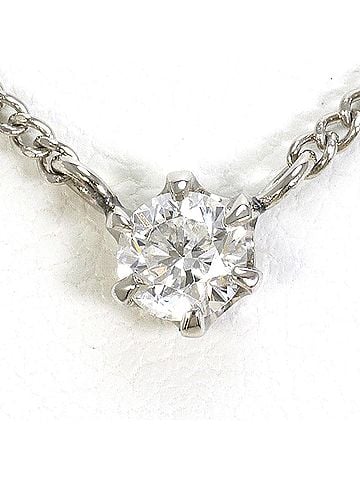 Unbranded PT850 Platinum Necklace with 0.220 ct Diamond, Total Weight 3.3g, 41cm, Like New Condition. (view 1)