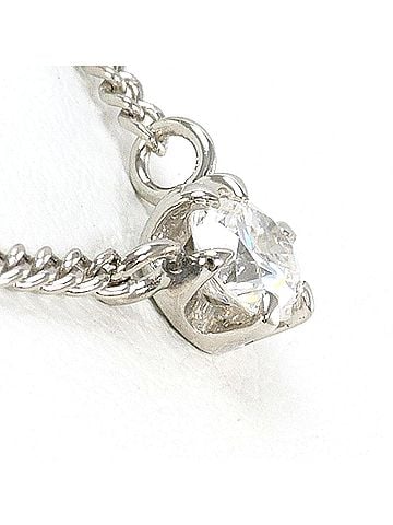 Unbranded PT850 Platinum Necklace with 0.220 ct Diamond, Total Weight 3.3g, 41cm, Like New Condition. (view 2)