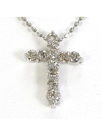 Unbranded PT900 Platinum / PT850 Necklace with 0.30 ct Diamond, Total Weight 2.3g, 41cm, Like New Condition. (view 1)