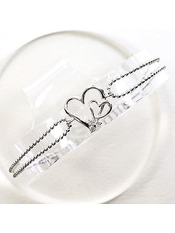 Unbranded K14 14K WG White Gold Bracelet with Diamond (no carat marking), Total Weight 1.5g, 18cm, Like New Condition. (view 1)