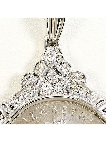 Unbranded Maple Leaf PT1000 Platinum PT900 Pendant Top 1.2 oz (1.2 oz) Coin-shaped Diamond 0.36ct with Certificate of Authenticity, Total Weight 26.0g, Jewelry (view 2)