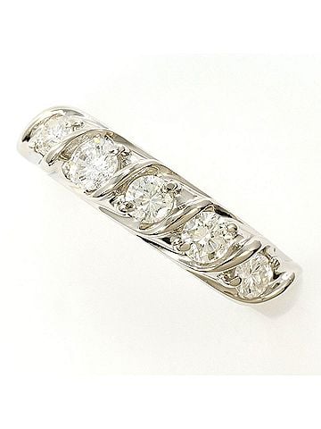Unbranded PT900 Platinum Ring, 1 Diamond (0.52ct), with Certificate of Authenticity, Total Weight 5.5g, Like New Condition. (view 1)
