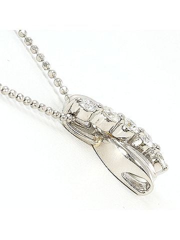 Unbranded PT900 Platinum / PT850 Necklace with 0.517ct Diamond, Certificate of Authenticity Included, Total Weight 7.5g, 50cm Length, Like New Condition (view 2)